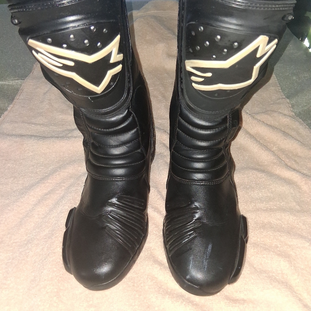 Alpinestars SMX+ Motorcycle Riding Boots US Size 14 EU 48  Pre Owned.  Great Co